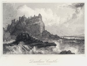 Dunluce Castle, von Nordosten von Thomas Mann (after) Baynes
