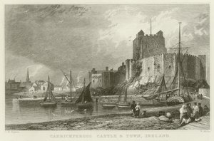 Carrickfergus Schloss und Stadt von Thomas Mann Baynes