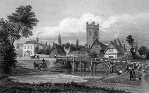 Easton, bei Great Dunmow, Essex, graviert von Henry Adlard, 1832