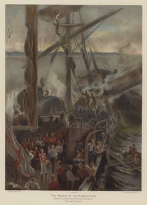 Das Wrack der Birkenhead (Farblitho) von Thomas Marie Madawaska Hemy