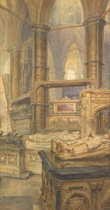 Die Gräber von Heinrich III. und Königin Eleonore, Westminster Abbey, 1904