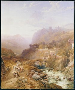 Figuren auf der Straße unterhalb von Fort Leon, Sizilien, 1879