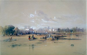 Notre Dame von der Pont du Jardin du Roi, Paris, ca. 1835-1890 von Thomas Miles Richardson II