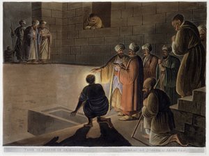 Grab von Joseph von Arimathia (Arimathee). In „Ansichten von Ägypten“ von Thomas Milton