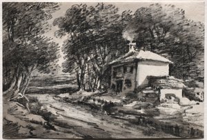 Landschaft mit Hütte (recto), um 1820er Jahre