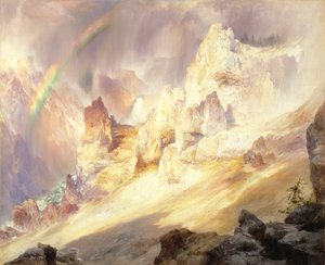 Regenbogen über dem Grand Canyon des Yellowstone, 1900 von Thomas Moran