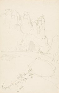 Zungenflussklippen (Im Lager) von Thomas Moran