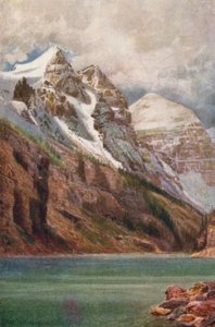 Ende des Lake Louise und Mount Aberdeen