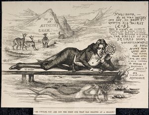 Oscar Wilde als Narziss (mit Inschrift) (Gravur)