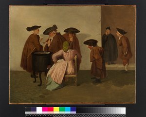 Innenansicht eines italienischen Kaffeehauses, ca. 1747-55