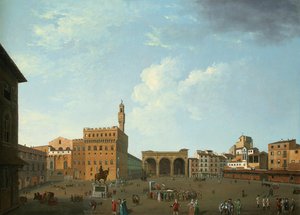 Blick auf die Piazza della Signoria, Florenz