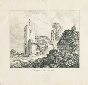 Edingale Kirche (Feder- und Tuschzeichnung)