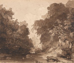Roslyn Castle - eine bewaldete Flusslandschaft
