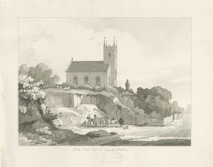 Stonnall Church: Feder- und Waschzeichnung von Thomas Peploe Wood