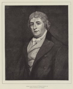 Charles Dibdin (1745-1814), Porträt in der Royal Naval Exhibition von Thomas Phillips