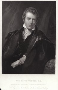 Sir David Wilkie, schottischer Maler. Gravur von Francis Holl von Thomas Phillips