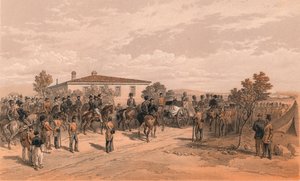 Der Trauerzug von Lord Raglan verlässt das Hauptquartier