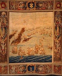 Mortlake-Wandteppich: Feuerschiffe im Einsatz (ca. 1685)