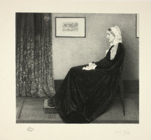 Arrangement in Grau und Schwarz: Porträt der Mutter des Künstlers, nach Whistler von Thomas Robert Way