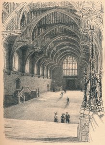 Innenraum der Westminster Hall, Westminster Palace, 1902