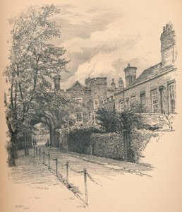 Der Hof und das Tor des Richmond Palace, 1902 von Thomas Robert Way