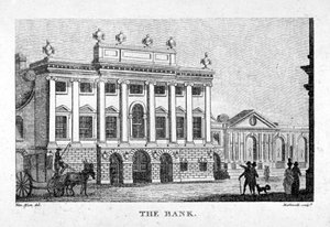 Die Bank von England, City of London, ca. 1800 von Thomas Rothwell