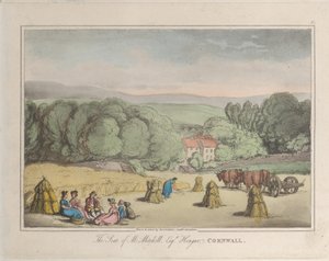 Der Sitz von M. Mitchell Esq. Hengar, Cornwall, aus Skizzen aus der Natur, 1822