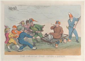 Eine korsische Kröte unter einer Egge von Thomas Rowlandson