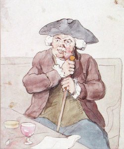 Ein Mann sitzt in einer Taverne von Thomas Rowlandson