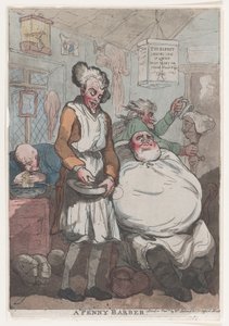 Ein Penny-Friseur, 1789 von Thomas Rowlandson