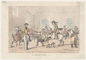 Ein Reithaus, 1799 von Thomas Rowlandson