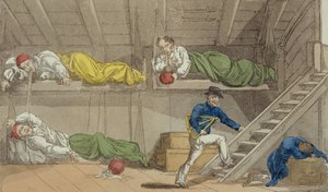 Eine Szene im Kanal, aus The Grand Master, or Adventures of Qui Hi? in Hindostan. A Hudibras Poem in Eight Cantos von Quiz, von William Combe (1741-1823) veröffentlicht von Thomas Tegg, London, 1815