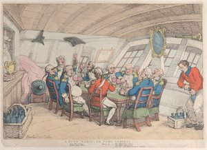 Eine gemütliche Hütte oder Hafenadmiral, 21. Juni 1808 von Thomas Rowlandson