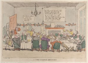 Ein Zwei-Uhr-Ordinary, 4. Juni 1811 von Thomas Rowlandson