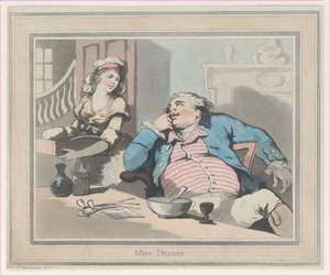 Nach dem Abendessen, 1790 von Thomas Rowlandson