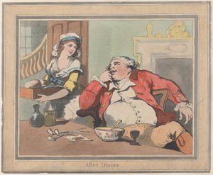 Nach dem Abendessen, 22. Oktober 1789 von Thomas Rowlandson