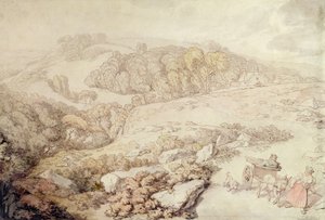 Bodmin Moor, Nord-Cornwall, ca. 1825 von Thomas Rowlandson