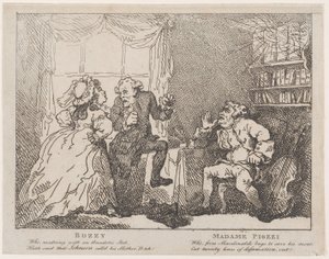 Bozzy und Madame Piozzi Frontispiz, Bozzy und Piozzi von Peter Pindar, 1780-86 von Thomas Rowlandson
