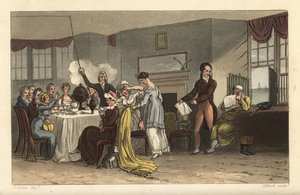 Frühstücksraum des Old Bell Inn, Scarborough von Thomas Rowlandson