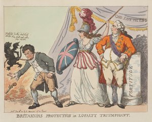 Britannias Schutz oder Loyalität triumphiert von Thomas Rowlandson