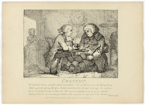 Plaudern, aus Boswells Reise durch die Hebriden von Thomas Rowlandson