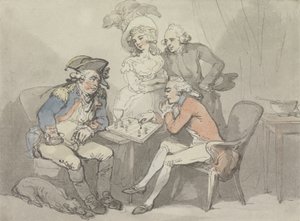 Schachmatt, ca. 1790 von Thomas Rowlandson
