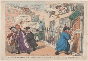 Chelsea Parade oder ein krächzendes Mitglied, das das Innere, Äußere und Hintere untersucht