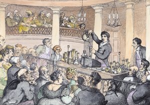 Chemievorlesungen, ca. 1809 (spätere Kolorierung)