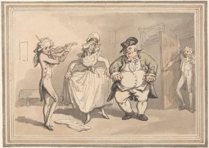 Komfort von Bath: Private Praxis vor dem Ball von Thomas Rowlandson