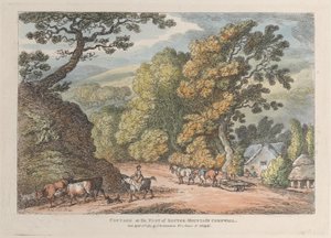Hütte am Fuß des Router Mountain Cornwall, aus Ansichten in Cornwall, 12. April 1812 von Thomas Rowlandson