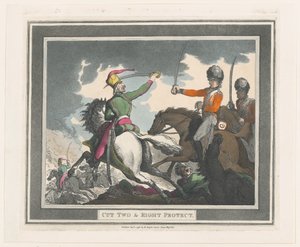 Schneide Zwei & Rechts Schutz, 1. September 1798 von Thomas Rowlandson