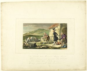 Doctor Syntax meditiert über die Grabsteine, aus Die Reise von Doctor Syntax von Thomas Rowlandson