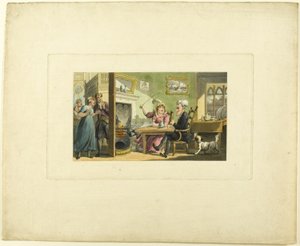 Doctor Syntax kehrt von seiner Tour zurück, aus Die Tour von Doctor Syntax von Thomas Rowlandson