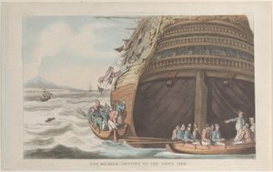 Don Michele steigt die Schiffsseite hinauf, aus Neapel und die Campagna Felice, 1. Juni 1815